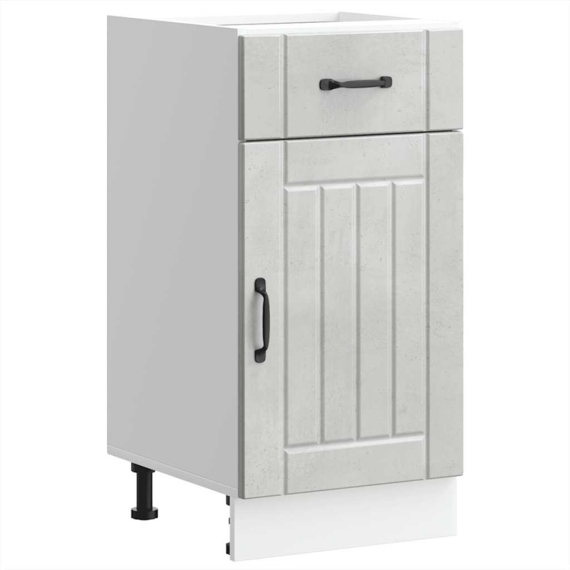 Küchen-Unterschrank Lucca Betongrau Holzwerkstoff