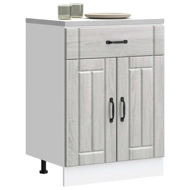Küchen-Unterschrank Lucca Grau Sonoma Holzwerkstoff