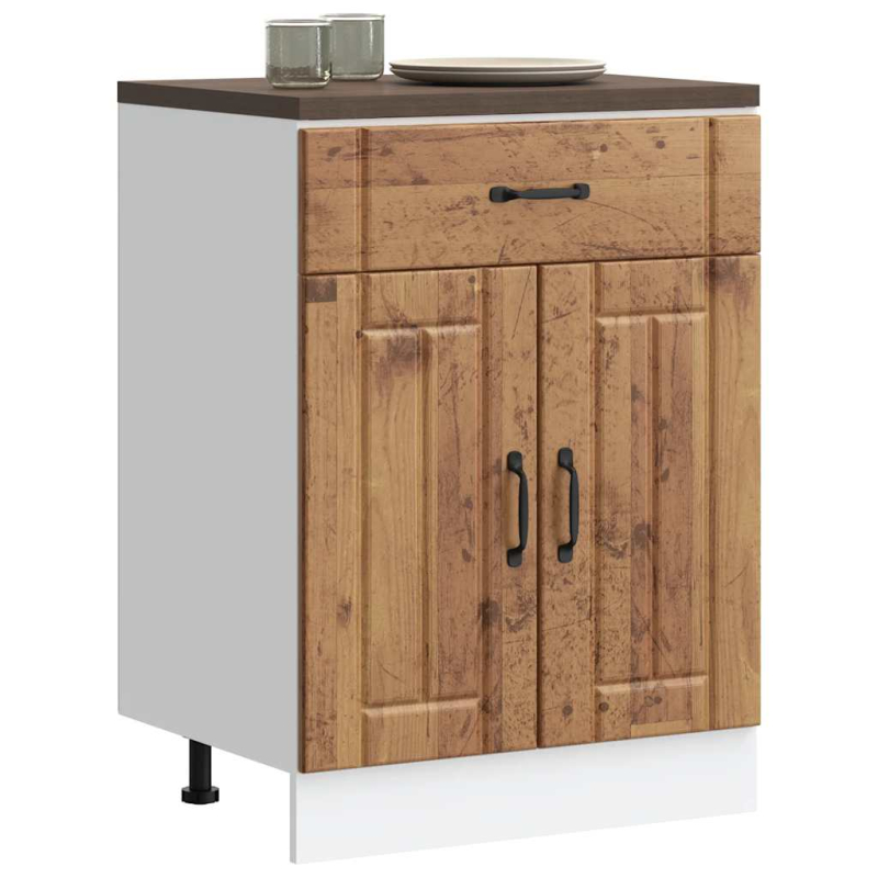 Küchen-Unterschrank Lucca Altholz-Optik Holzwerkstoff