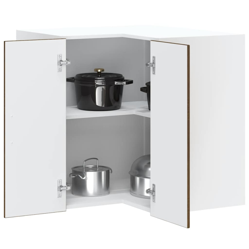 Küchen-Eckhängeschrank Lucca Braun Eichen-Optik Holzwerkstoff