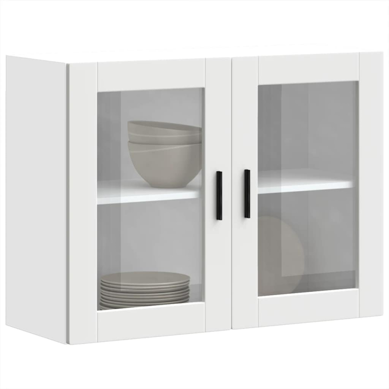 Küchen-Hängeschrank mit Glastür Porto Weiß