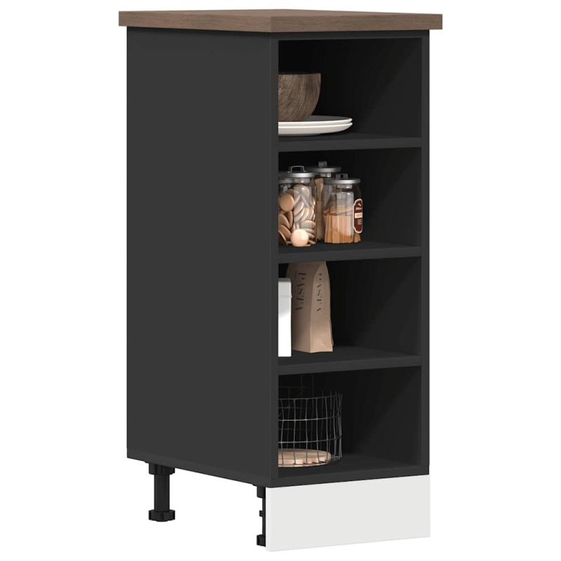 Unterschrank Riga Schwarz 30x44,5x81,5 cm Holzwerkstoff