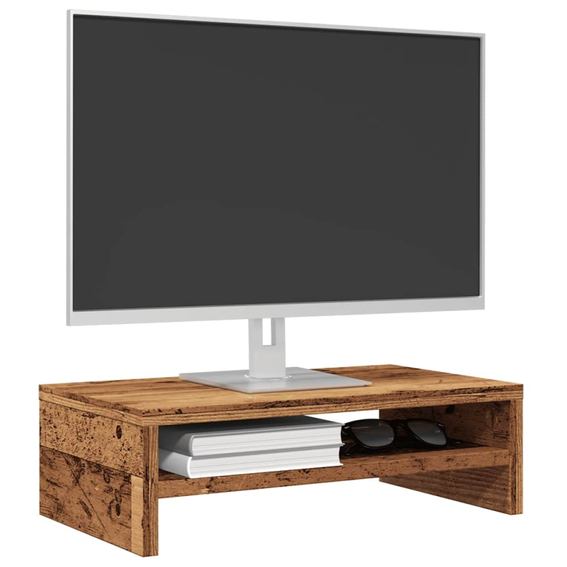 Monitorständer Altholz-Optik 42x24x13 cm Holzwerkstoff