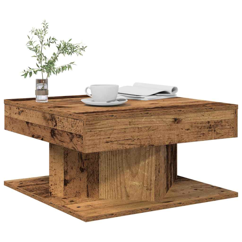 Couchtisch Altholz-Optik 55x55x30 cm Holzwerkstoff