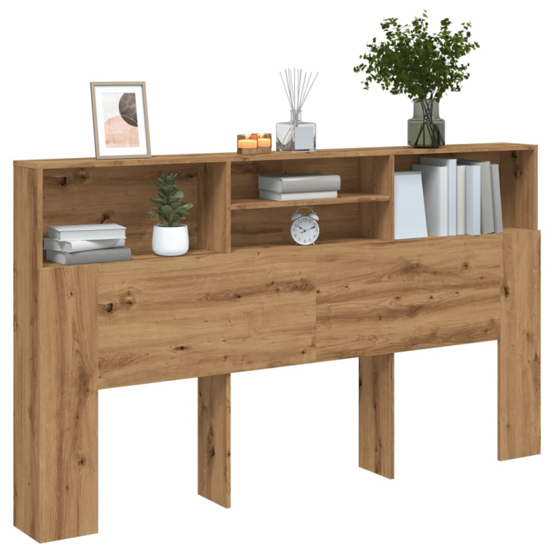 Kopfteil mit Stauraum Artisan-Eiche 180x19x103,5 cm