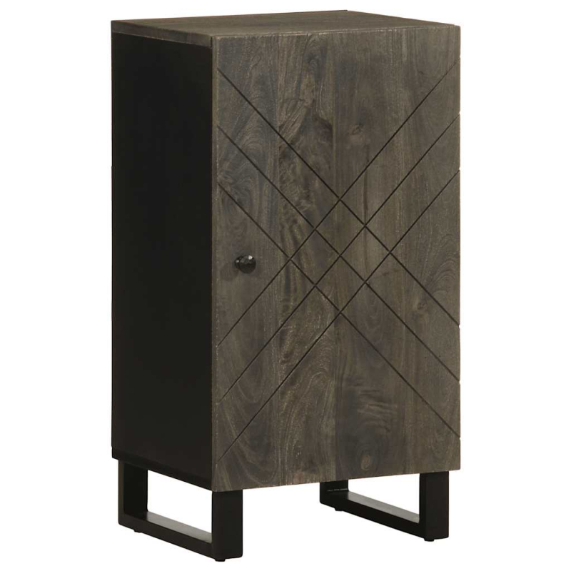 Sideboard Schwarz 40x33x75 cm Massivholz Mango