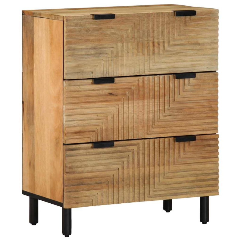 Sideboard Braun 60x33x75 cm Massivholz Mango