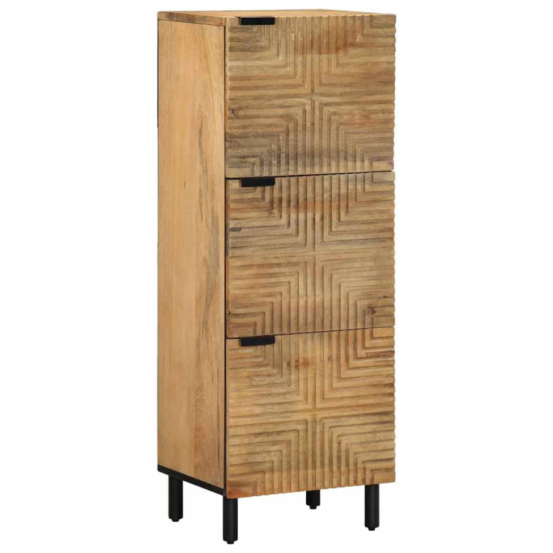 Highboard Braun 40x33x110 cm Massivholz Mango