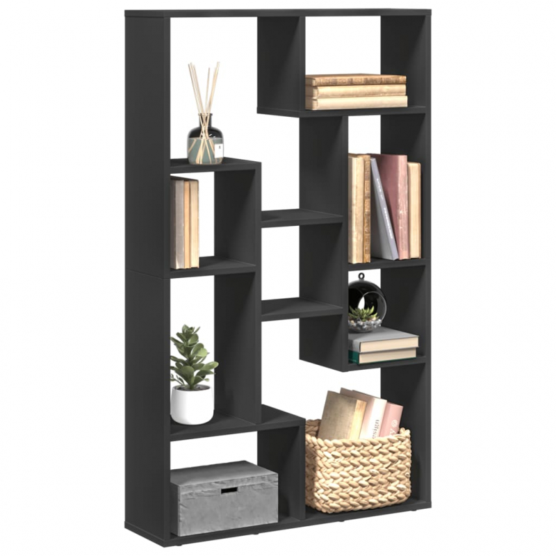 Bücherregal Schwarz 72x20x120 cm Holzwerkstoff