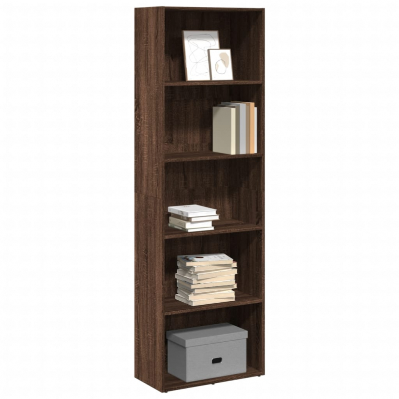 Bücherregal Braun Eichen-Optik 60x30x189 cm Holzwerkstoff