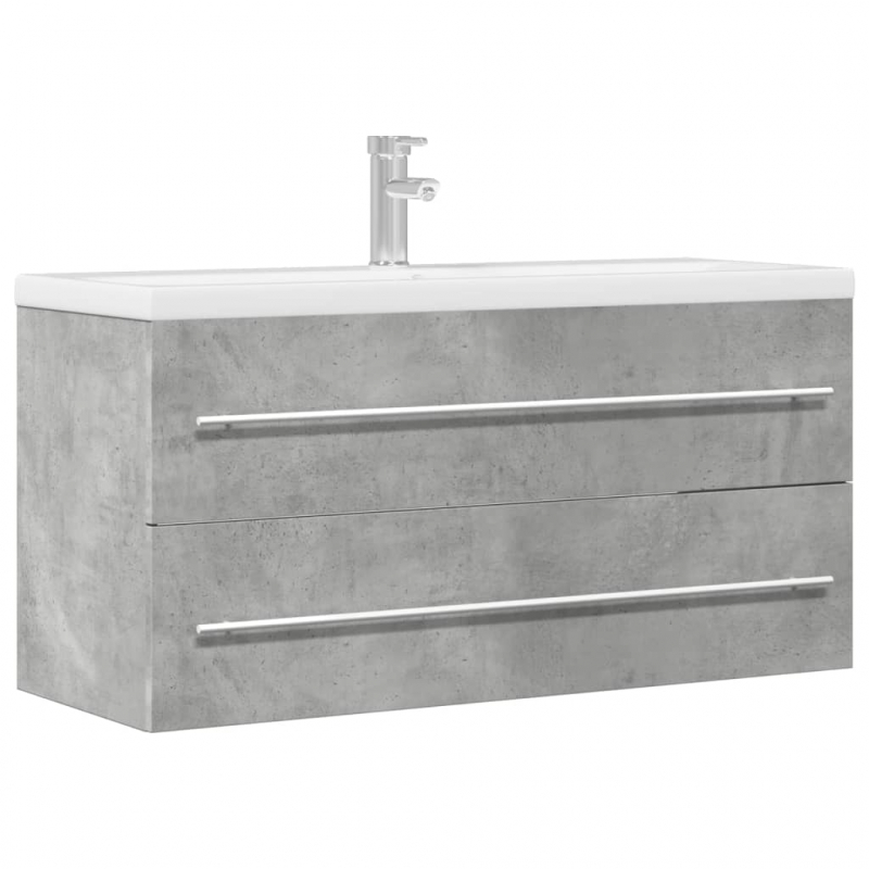 Waschbeckenunterschrank Betongrau 100x38,5x48 cm Holzwerkstoff