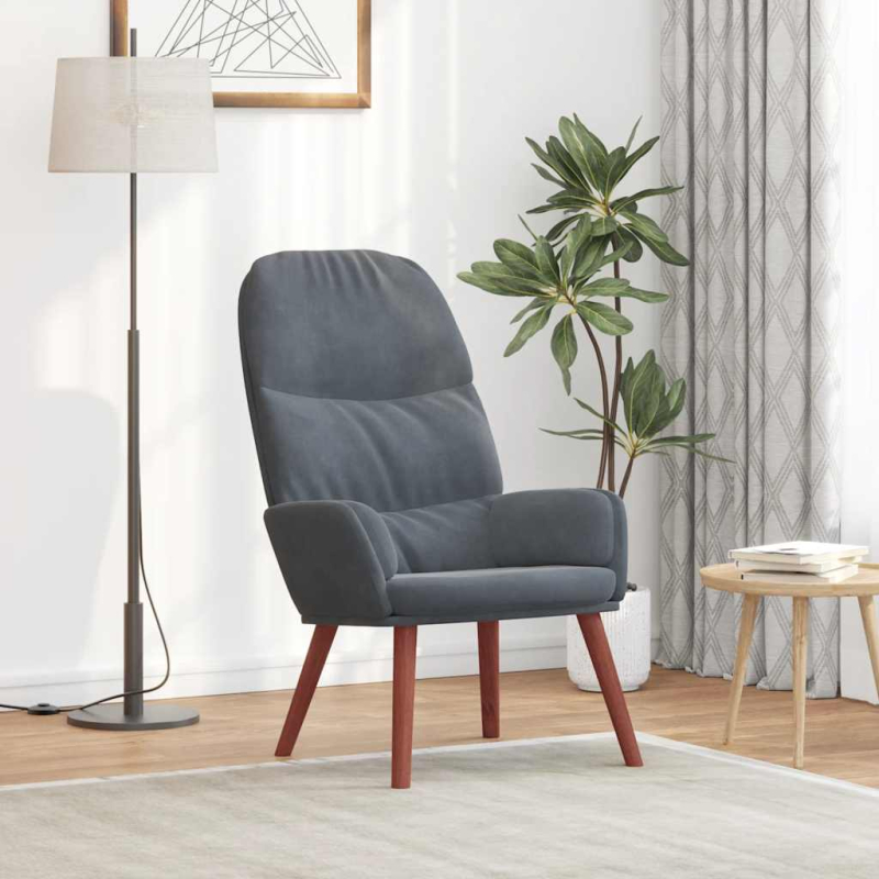 Relaxsessel Dunkelgrau Samt