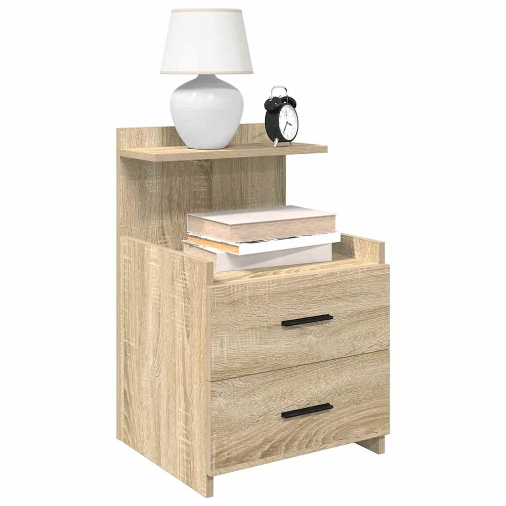 Nachttisch mit 2 Schubladen Sonoma-Eiche 40x36,5x62 cm