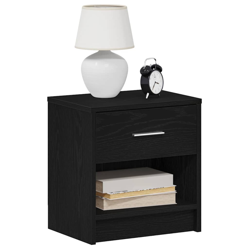 Nachttisch mit Schublade Schwarz 39x28x41 cm