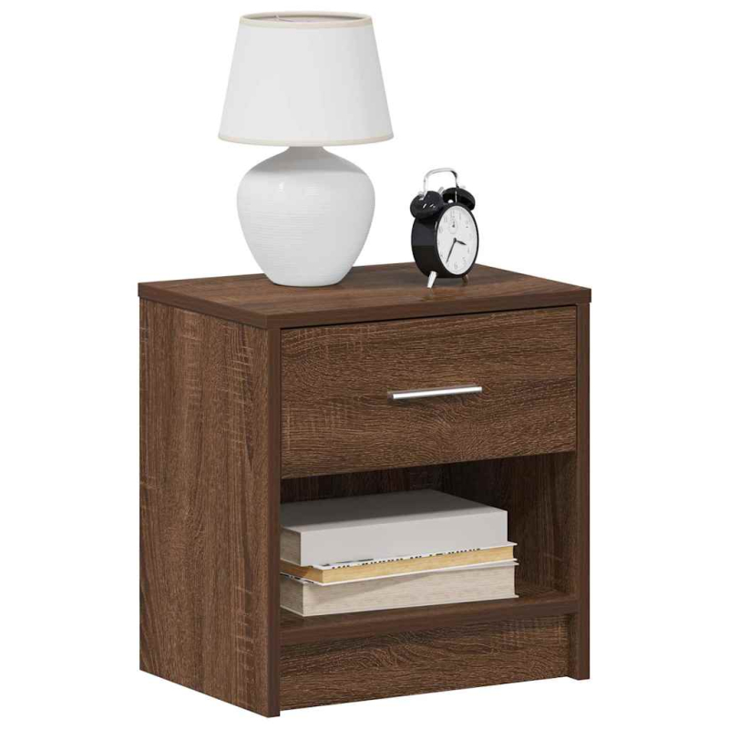 Nachttische 2 Stk. mit Schublade Eichen-Optik 39x28x41 cm
