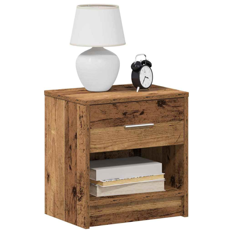 Nachttisch mit Schublade Altholz-Optik 39x28x41 cm