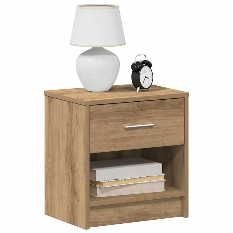 Nachttische 2 Stk. mit Schublade Artisan-Eiche 39x28x41 cm