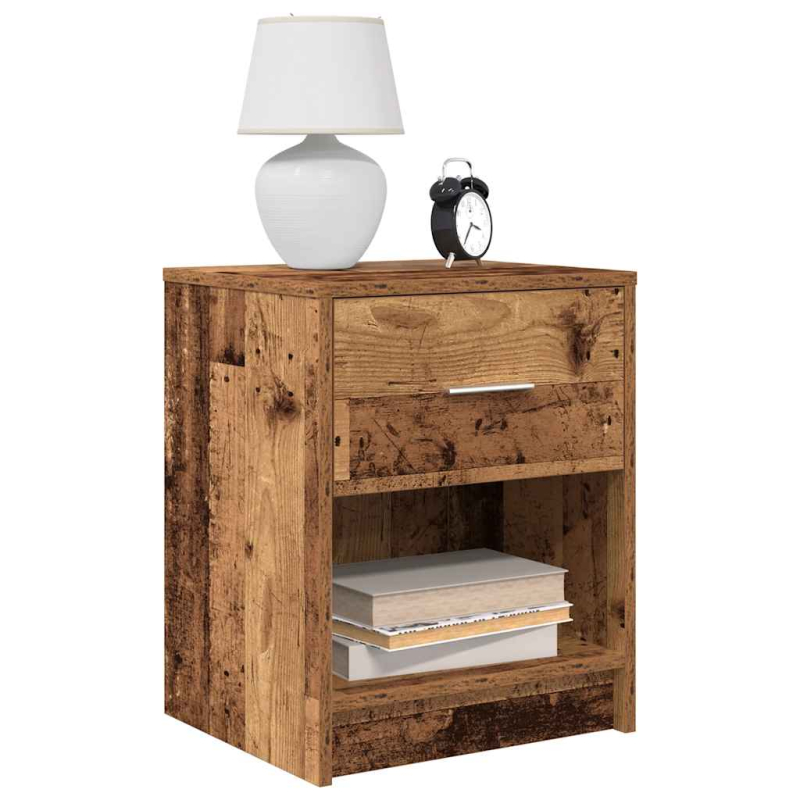 Nachttisch mit Schublade Altholz-Optik 40x34x50 cm
