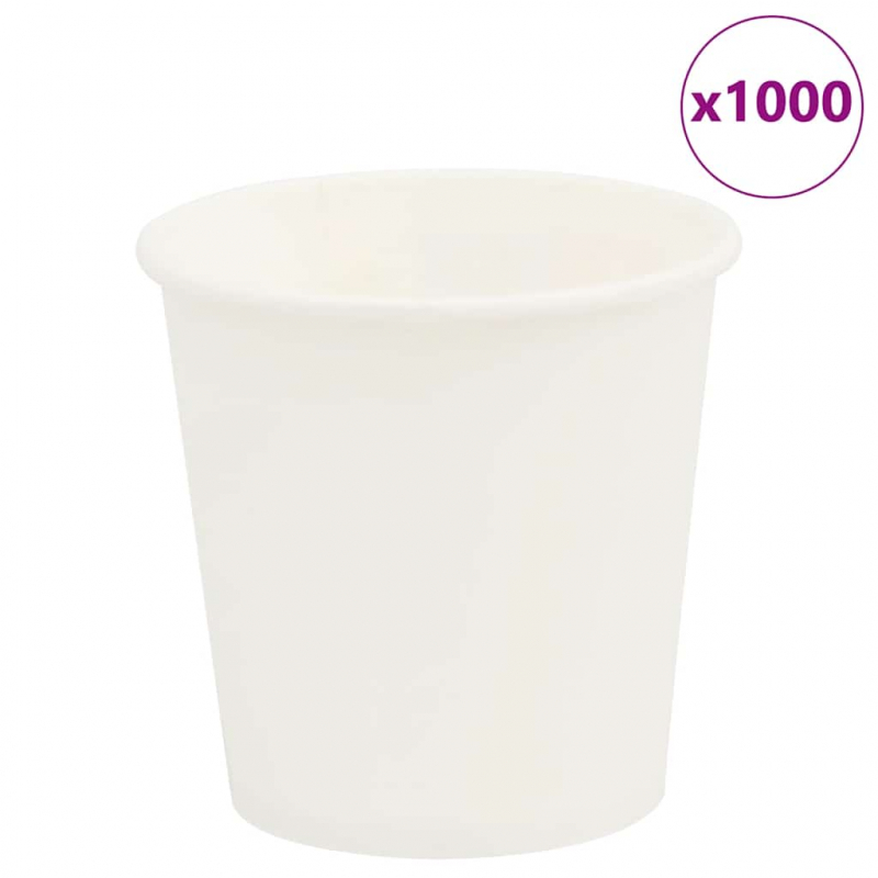 Pappbecher 1000 Stk. 4oz 100ml Weiß