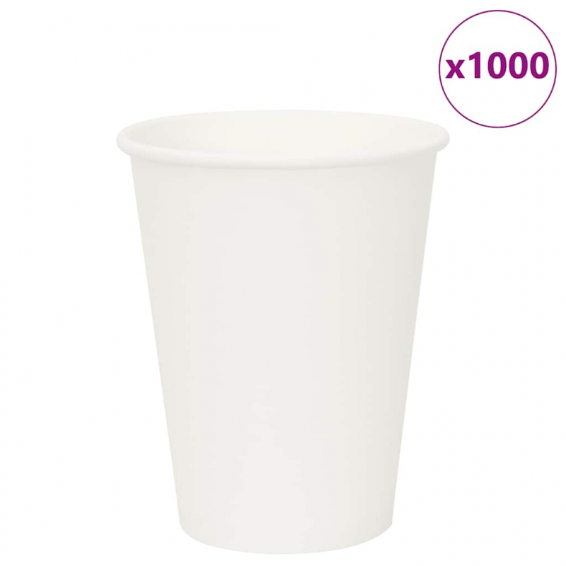 Pappbecher 1000 Stk. 12oz 300ml Weiß