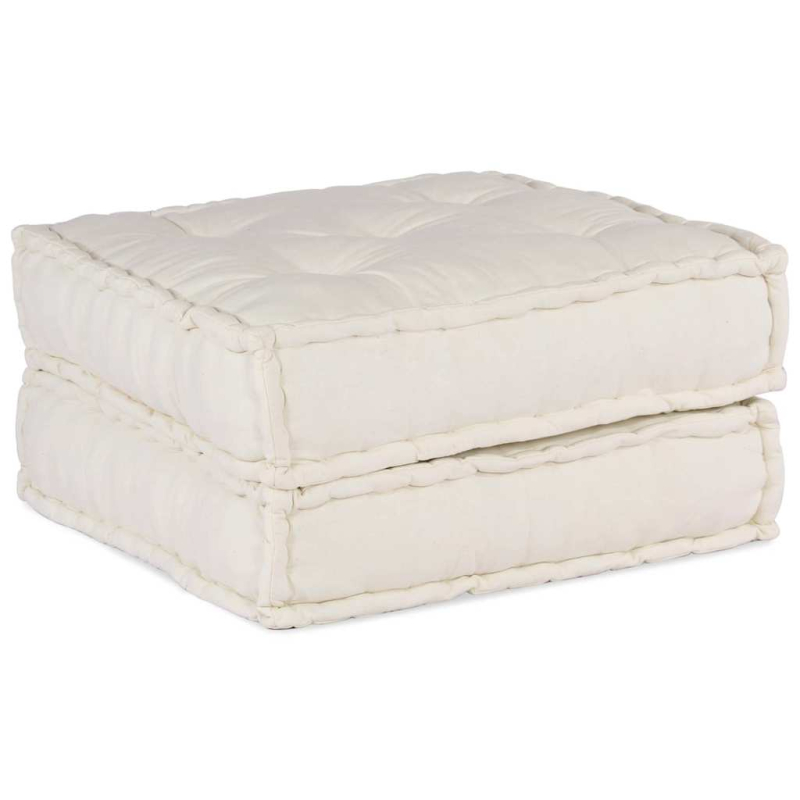 Pouf Modular Creme 70x70x36 cm Stoff
