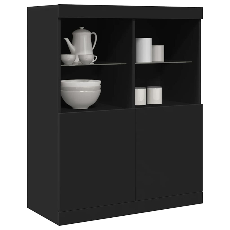 Sideboard Schwarz 81x37x100 cm Holzwerkstoff