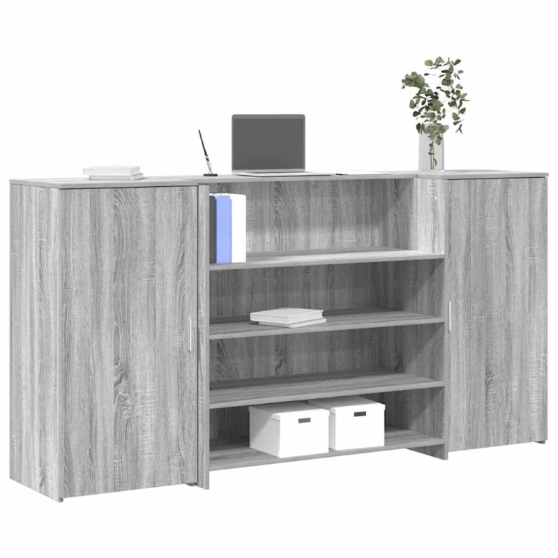 Empfangstheke Grau Sonoma 200x50x103,5 cm Holzwerkstoff