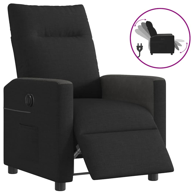 Relaxsessel Elektrisch Schwarz Stoff