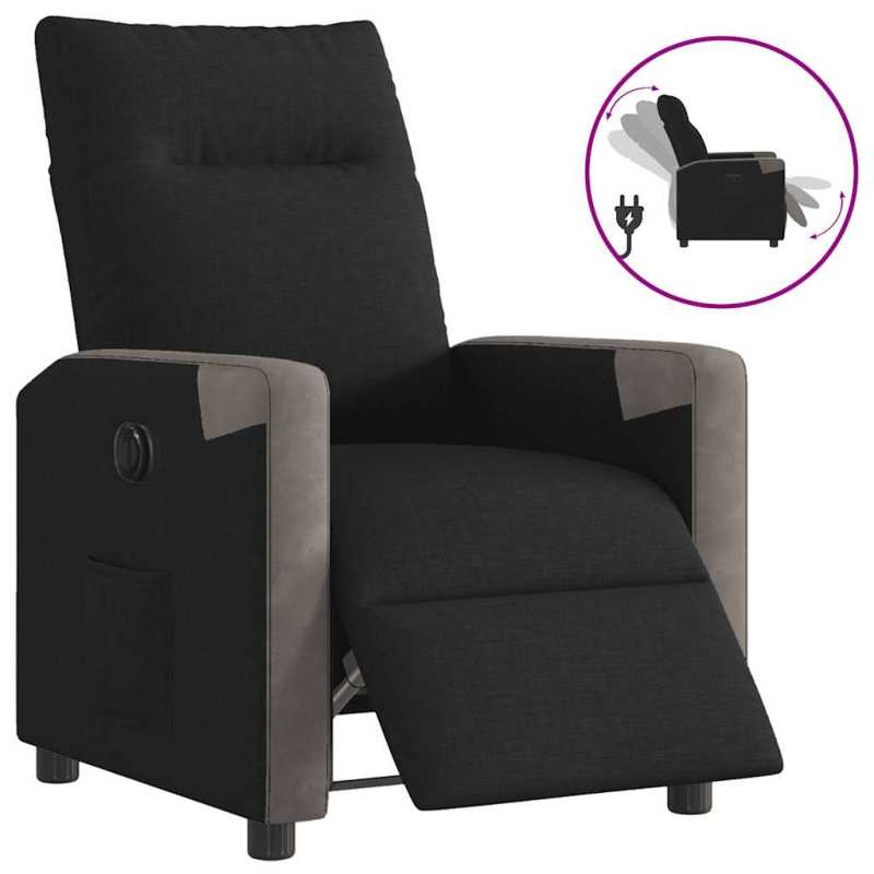 Relaxsessel Elektrisch Schwarz Stoff