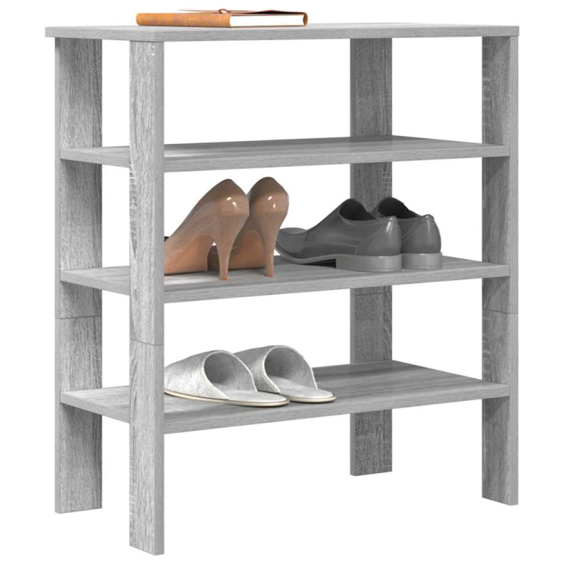 Schuhregal Grau Sonoma 61x32x70 cm Holzwerkstoff