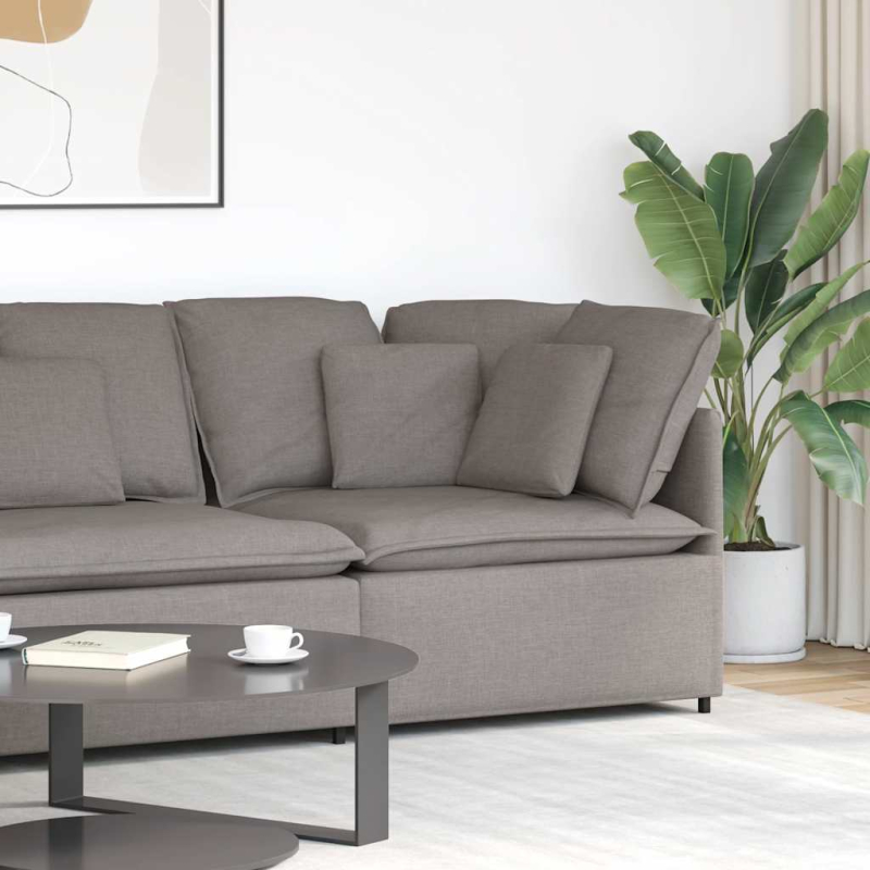 Modulares Sofa Eckmodul mit Kissen Taupe 100 cm