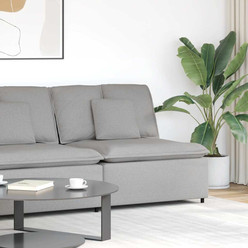 Modulares Sofa Eckmodul mit Kissen Wolkengrau 100 cm