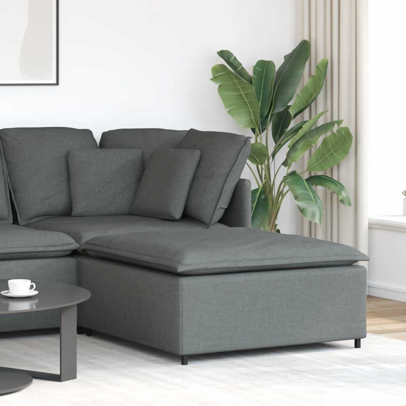Modulares Sofa Fußhocker-Modul Dunkelgrau 100x100x48 cm