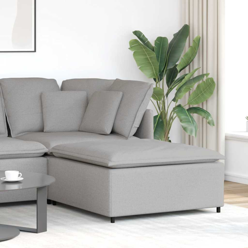 Modulares Sofa Fußhocker-Modul Wolkengrau 100x100x48 cm