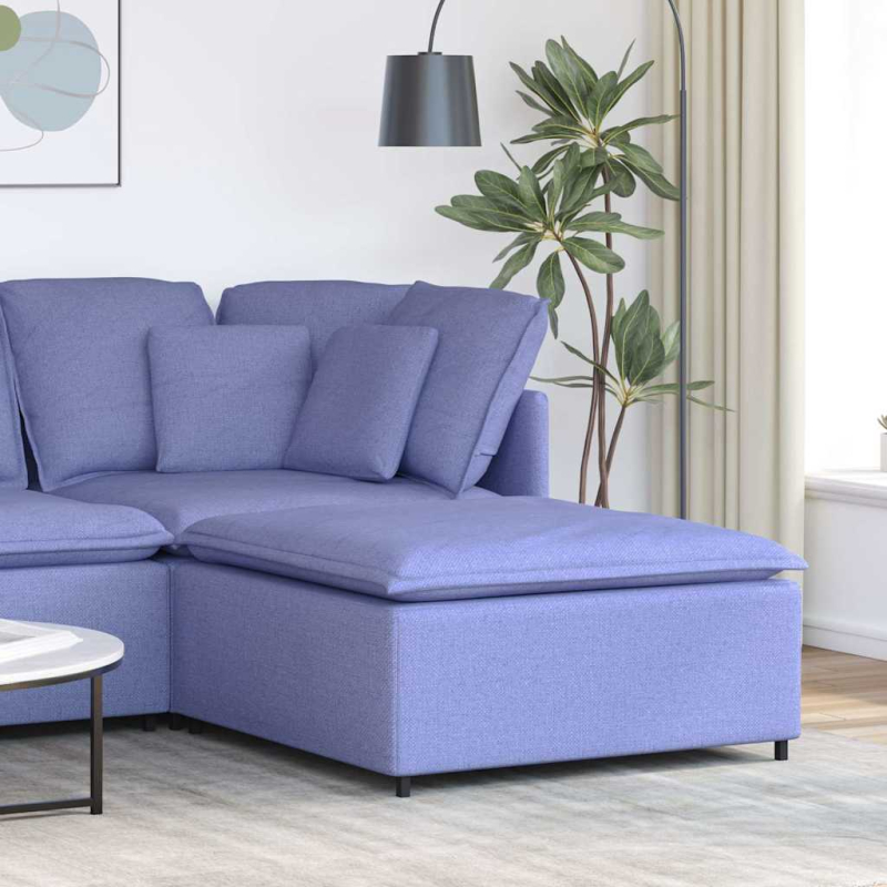 Modulares Sofa Fußhocker-Modul Jeansblau 100x100x48 cm