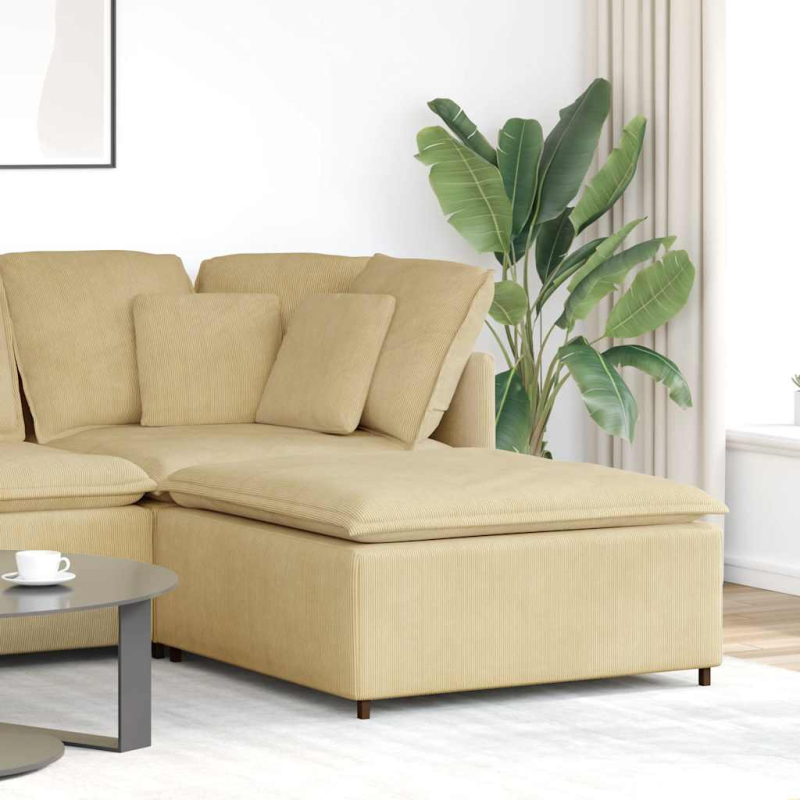 Modulares Sofa Fußhocker-Modul Hellgrün Grau 100x100x48 cm