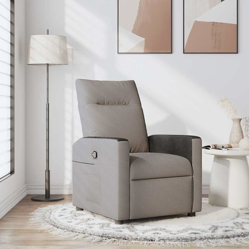 Relaxsessel Taupe Stoff