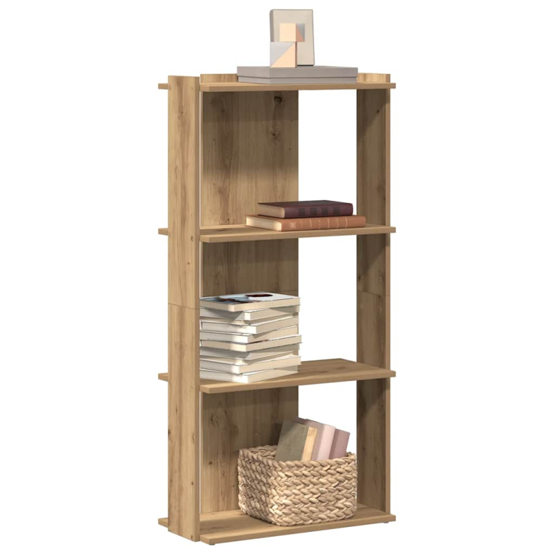 Bücherregal 3 Böden Artisan-Eiche 60x30x120 cm Holzwerkstoff