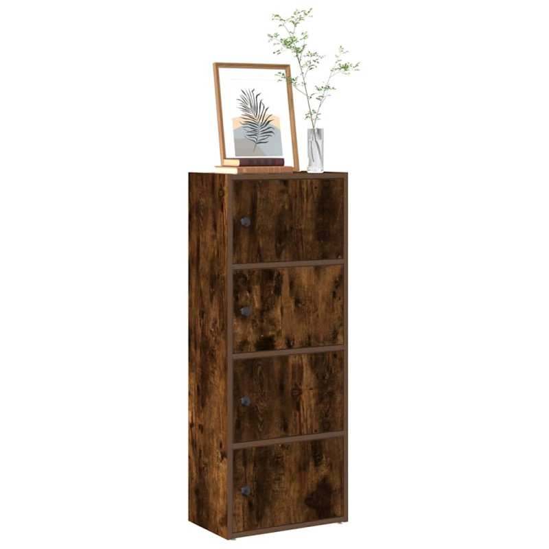 Bücherregal Räuchereiche 40x24x102 cm Holzwerkstoff