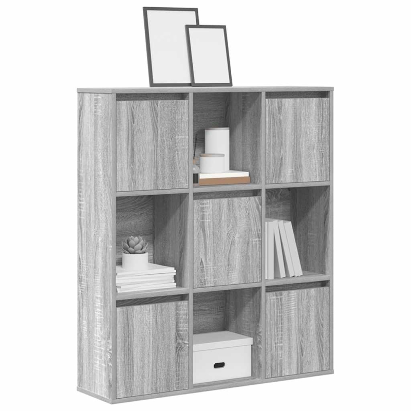 Bücherregal Grau Sonoma 89x24x101,5 cm Holzwerkstoff