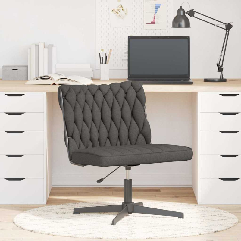 Bürostuhl Drehbar Dunkelgrau Stoff