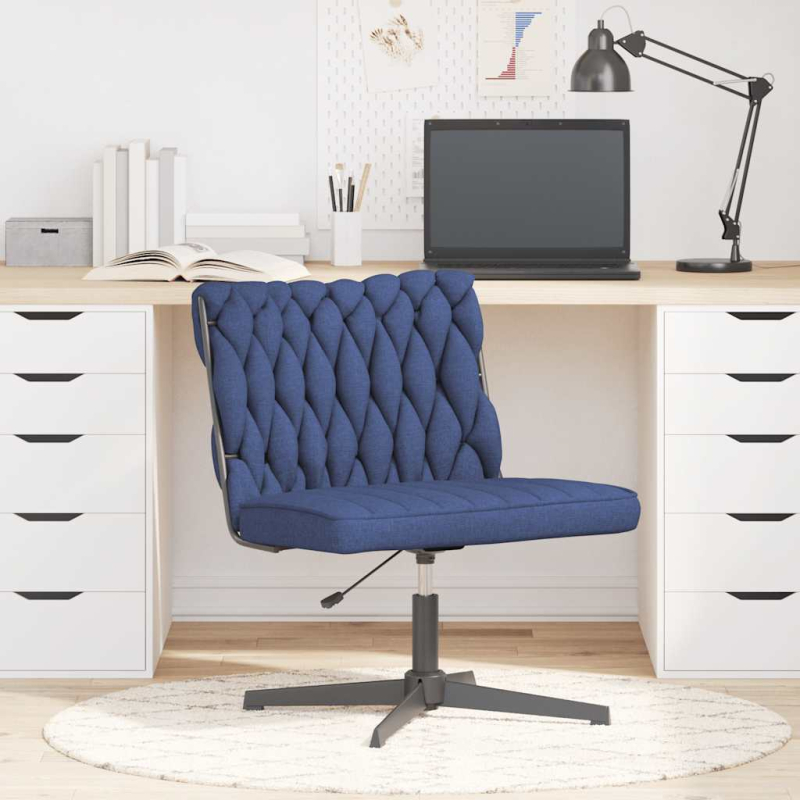 Bürostuhl Drehbar Blau Stoff
