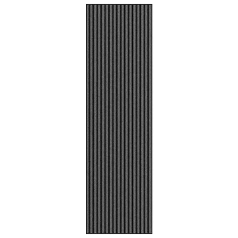 Fußmatte Streifen Schwarz und Grau 115x400 cm