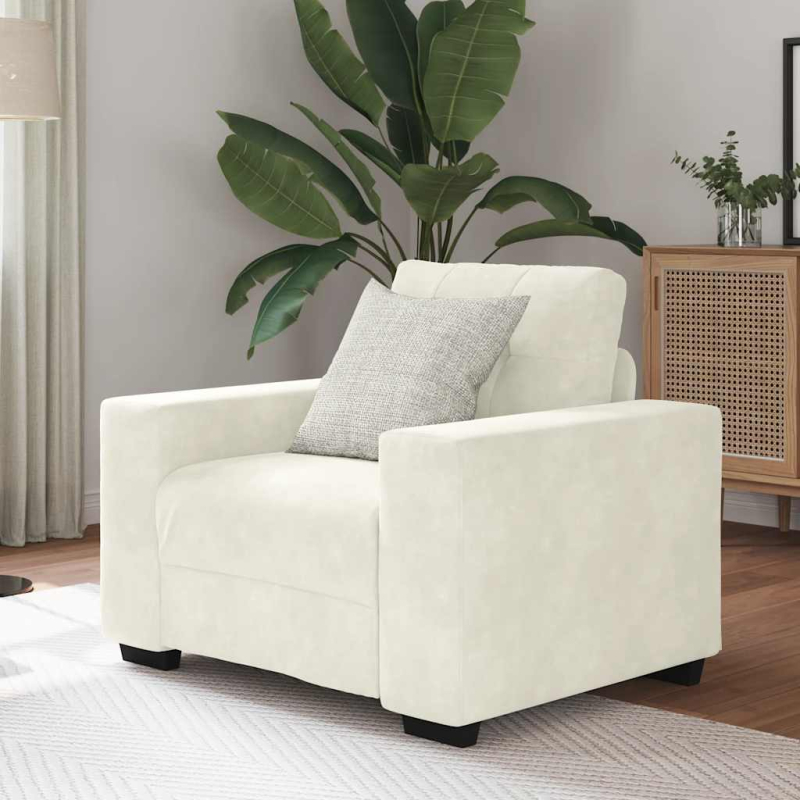 Sessel Creme 60 cm Samt