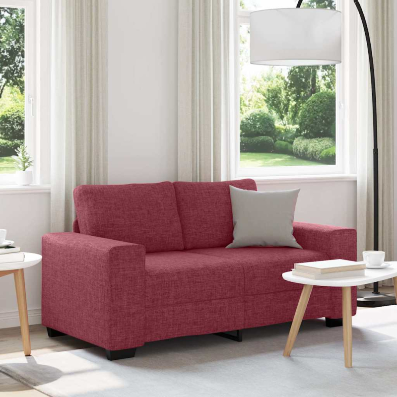 2-Sitzer-Sofa Weinrot 120 cm Stoff