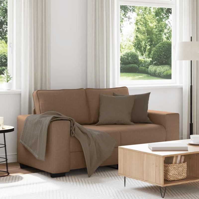 2-Sitzer-Sofa Braun 120 cm Stoff