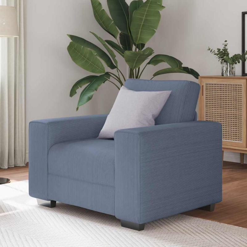 Sessel Blau 60 cm Cordstoff