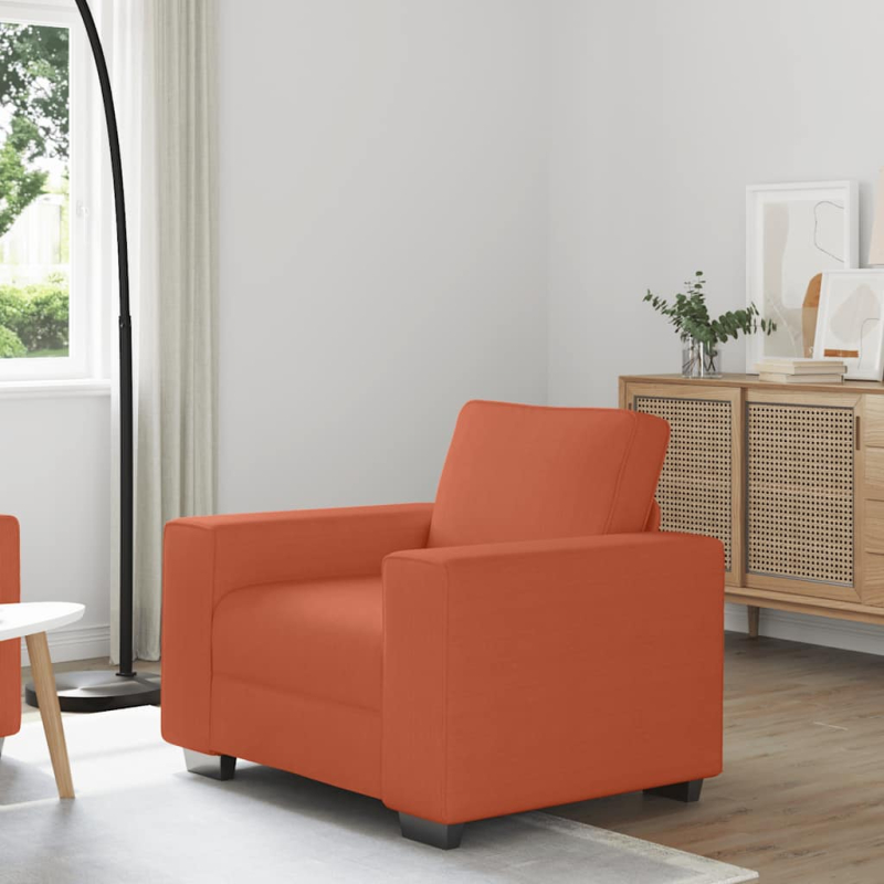 Sessel Rot Orange 60 cm Cordstoff