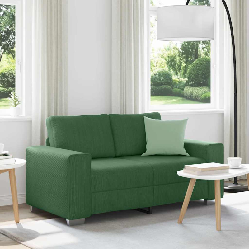 Zweisitzer-Sofa Dschungelgrün 120 cm Cordstoff