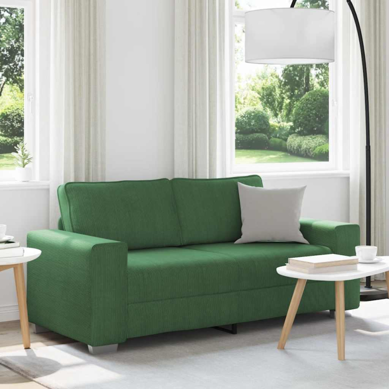 Zweisitzer-Sofa Dschungelgrün 140 cm Cordstoff